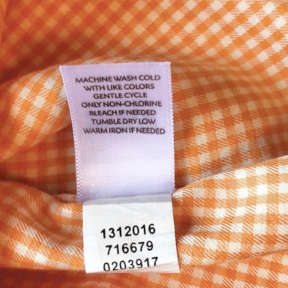 🆕 J.Jill Orange Embroidered Tuxedo Shirt Sz SM NWOT - Picture 8 of 11